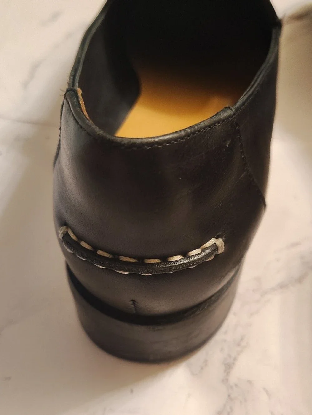 Everlane Black Leather Slip-On Loafers